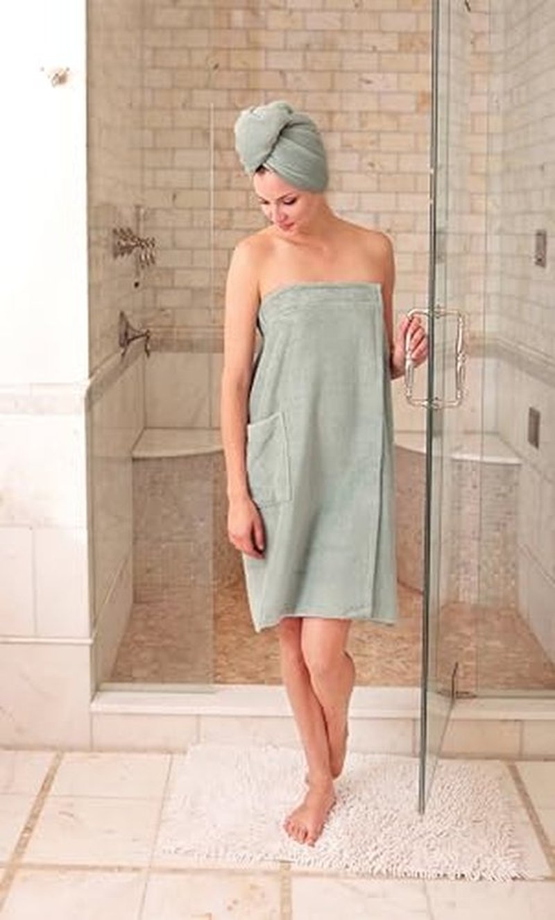 TexereSilk Women's Rayon and Cotton Terry Hair Towel - Lightweight, Absorbent Quick Drying Hair Wrap for Thick and Curly Hair (Tya, Almond Buff, U)