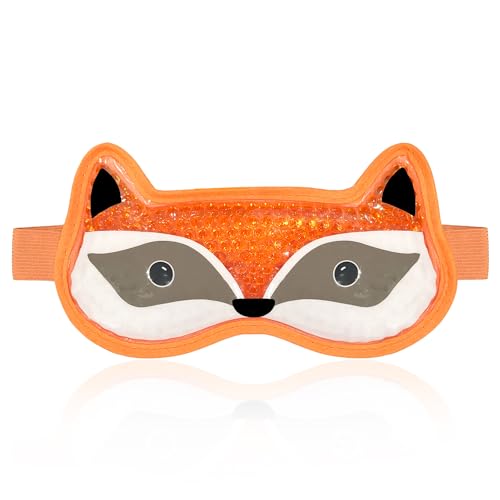 CONBELLA 2PCS Adorable Cooling Eye Mask Gel Eye Mask, Reusable Hot Cold Therapy Cold Eye mask for Post Surgery, Puffiness, Dark Circles, Eye Bags, Dry Eyes (Pig+owl)