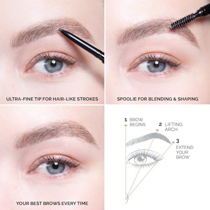 OFIR Brow Trace Precision Brow liner | Waterproof Brow Pencil with Ultra-Fine 1.7mm Tip | Long-Lasting, Blendable, Soft Matte Finish | Blonde Shot - Dark Blonde, 0.003 OZ