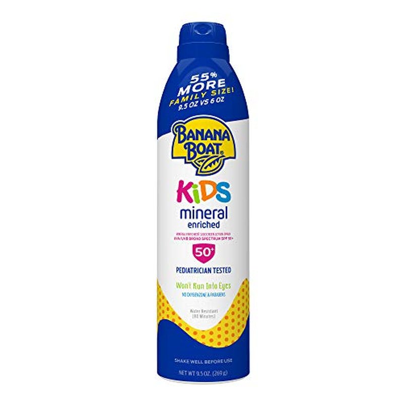 Banana Boat Kids 100% Mineral Sunscreen Lotion SPF 50, Twin Pack | Kids Sunscreen, Kids Sunblock, Banana Boat Mineral Sunscreen for Kids, Oxybenzone Free Sunscreen SPF 50, 6oz each (Pack of 2)