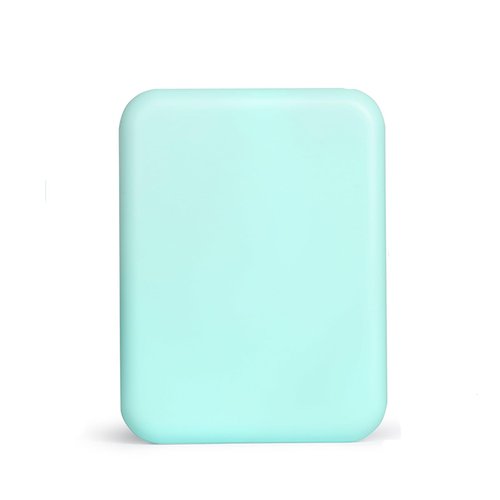 wobsion Small Mirror with Lights,LED Compact Makeup Mirror,1x/3x Mini Travel Mirror with Magnification,Portable Hand Held Mirror for Purse,Pocket,Gifts for Girls,Cyan