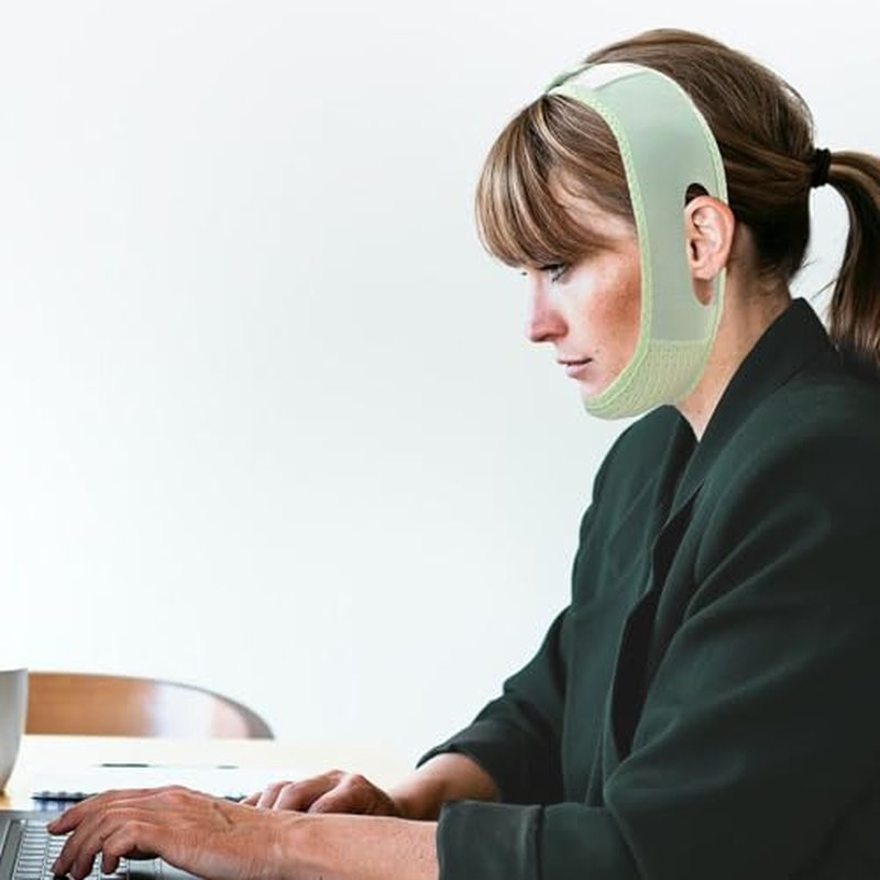 Buyongwant V Line Lifting Mask V Shaped Face Chin Strap for Sleeping,Sagging,Jaw Exerciser (Green)
