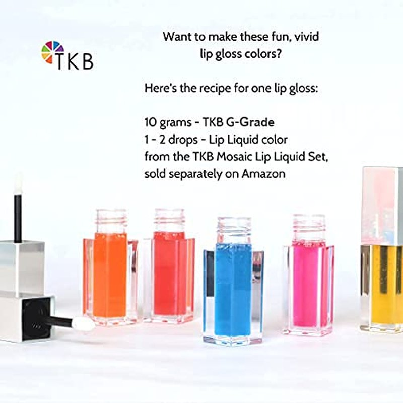 TKB High Shine Lip Gloss Top Coat (G-Grade)| Lip Oil, High Shine, Ready To Wear Clear Lip Gloss, DIY Lip Gloss, Mineral Oil Free 6lb (2.72kg)