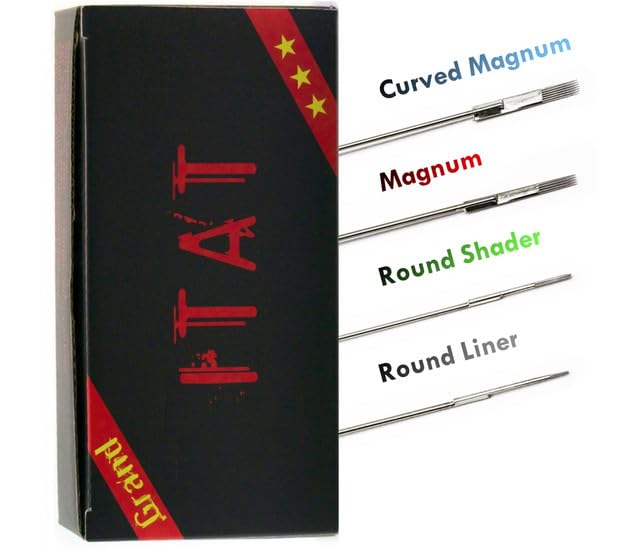 ITAT Ultra Premium Professional Long Bar Needles #12 Traditional Round Liner 50 Pack (1205RL Traditional)