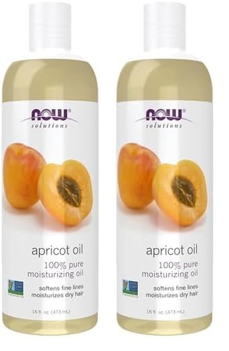 NOW Solutions, Apricot Kernel Oil, Hair Moisturizer, Rejuvenating Skin Oil, Softens Fine Lines, 16-Ounce (Pack of 2)