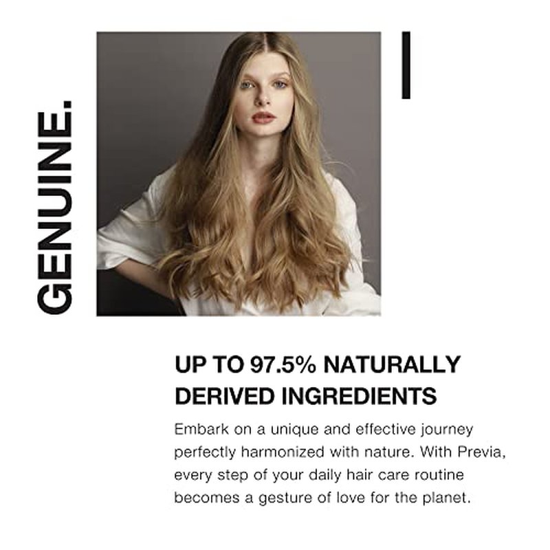 PREVIA Reconstruct Regenerating Hair Growth Kit for Damaged Hair Hydrating Shampoo Moisturizing Conditioner & Hair Treatment with White Truffle Sulfate & Paraben-Free Hair Repair 8.45 oz & 5 oz