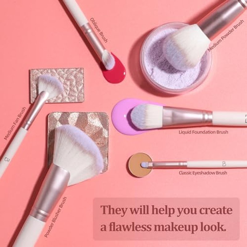BS-MALL Premium Synthetic Foundation Powder Concealers Eye Shadows Makeup Brushes Gift set (Yellow)