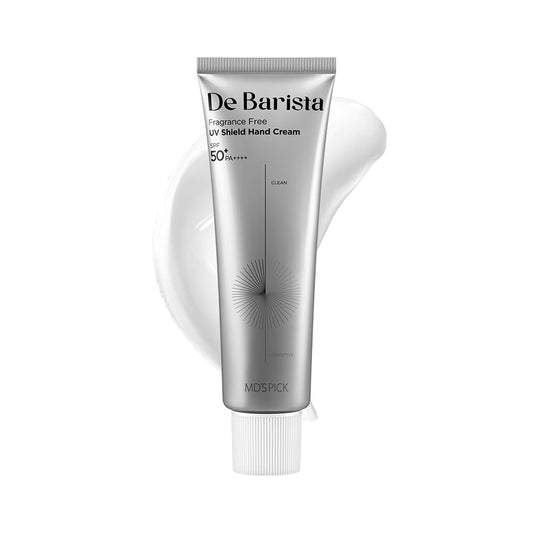 MD'S PICK De Barista Sun Shield Hand Cream SPF50+/PA++++ 50g - UV Protection, Fragrance-Free, Vegan, Lightweight Hand Moisturizer with Hydration