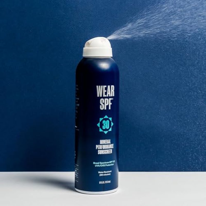 WearSPF Mineral Performance Sunscreen Spray by Justin Thomas SPF 30 Easy-To-Apply Continuous Sport Spray Water and Sweat Resistant, 6 fl oz (1)