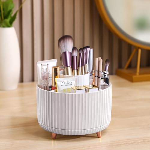 funest Makeup Perfume Organizer, 360 Degree Rotating Lazy Susan Cosmetic Desk Storage Lotions Display Case Round Tray with Large Capacity, for Your Jewelry