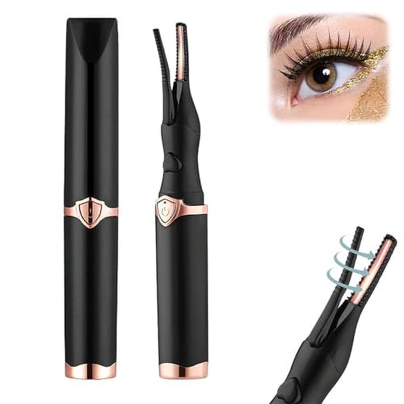 Electric Eyelash Curler for Instant Glam,2025 Upgrade Heated Eyelash Curler for Women,Mini Electric Eye Lash Curler with 3 Heat Modes,Fast Heat up in 8s Finalize Eyelash Holder Tool (Black/1pcs)