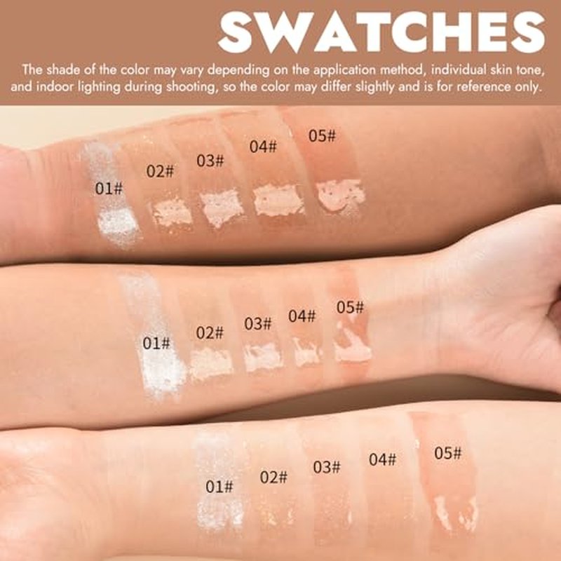 Shimmer Body Oil for Glowing Skin Body Shimmer Oil Hydrating Makeup Highlighter for Body and Face Enhancer Natural Radiance and Dewy Finish Skin Tones (04#, 1.02 fl. oz/ 30ml)