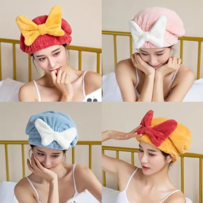 hwqsad Efficient Hair Towel Wrap for Women, Super Absorbent Hair Towel Wrap for Women, New Super Absorbent Hair Towel Wrap for Wet Hair, Dry Quickly and Naturally, Anti Frizz (Yellow a)