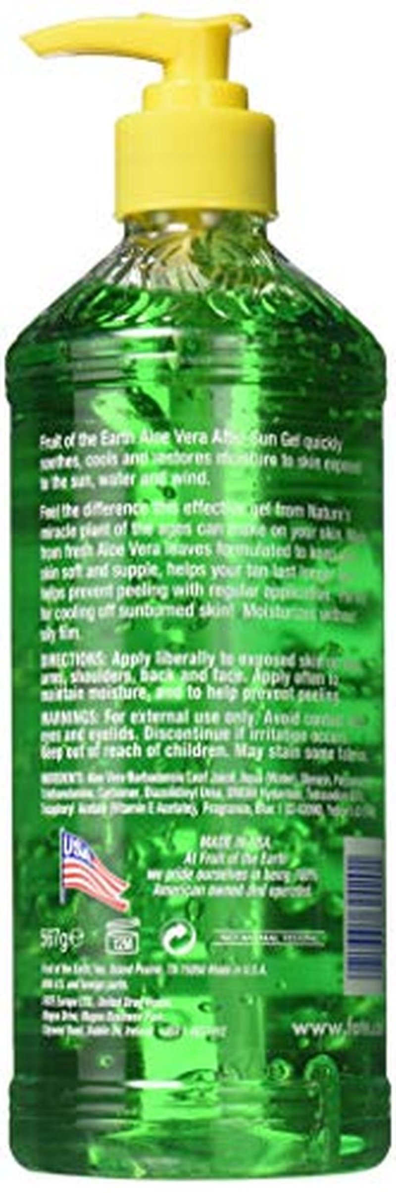 Fruit of the Earth Aloe Vera Crystal Clear Aloe Gel,20 oz (Pack of 2)