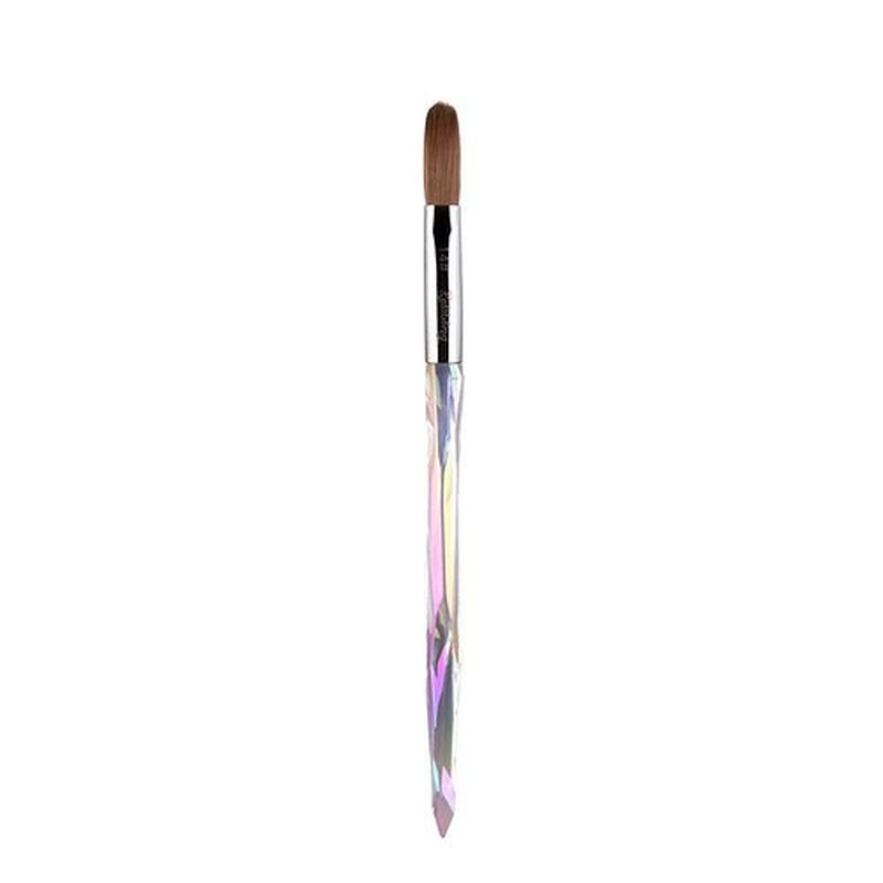 Rolabling Nail Art Brush Acrylic Brush Nail Pen with Symphony Diamond Handle Manicure Design Nail Art Tool (14#)