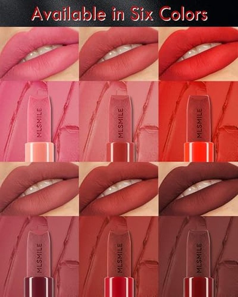 Matte Lipstick Rose Pink, Nude Matte Lipstick Long-Lasting Lip Makeup Waterproof Smudge Proof for Women,Silky Velvet Moisturizing Lip Stick High Impact Lip Color Lip Gloss Balm Gift for Girls-01
