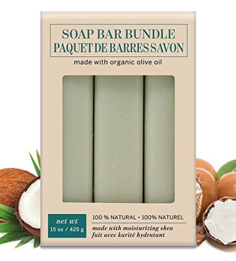 Olivia Care Moisturizing Bar Soap Pack by Natural & Organic Infused with Coconut, Shea Butter & Green ClayDeep Clean, Refreshing, Moisturizing & Hydrating, Coconut Shea, 3 Count (Pack of 3)