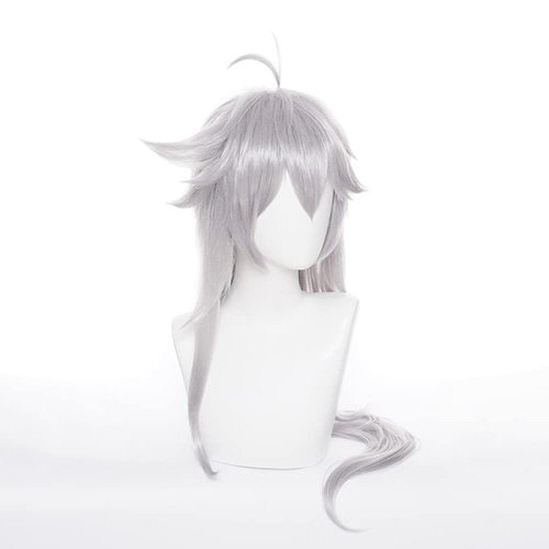 Mystylecos Anime Razor Cosplay Wigs Genshin Impact Silver White Wig Long Layered Fluffy Cosplay Wig