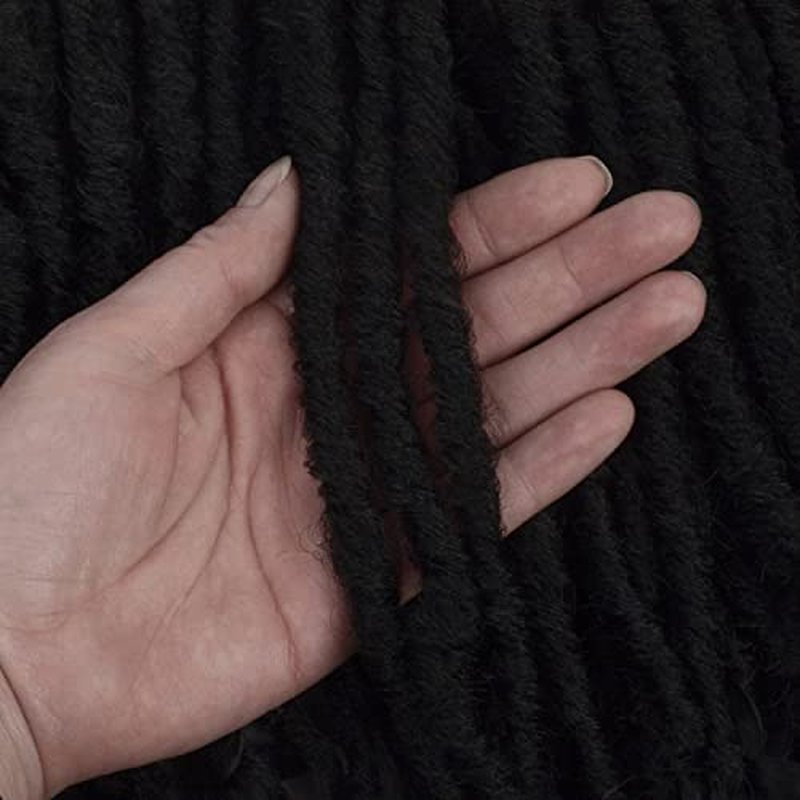 Goddess Faux Locs Crochet Hair 10 Inch Straight Goddess Locs with Curly Ends 6 Pcs/Lot Pre-looped Synthetic Crochet Braids Hair for Women(1B#)