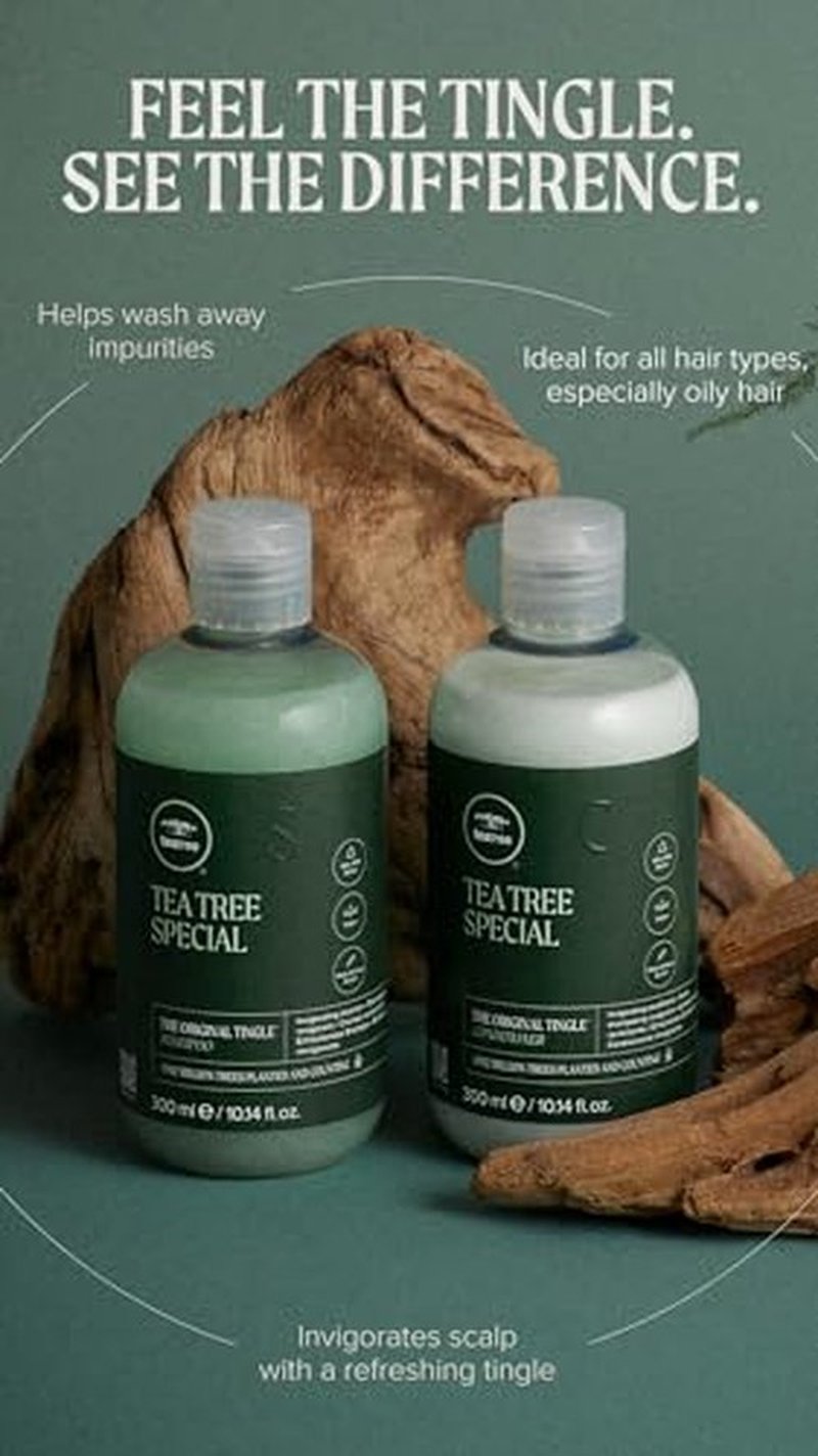 Tea Tree Special Shampoo, Deep Cleans, Refreshes Scalp, For All Hair Types, Especially Oily Hair Duo, 33.8 oz.