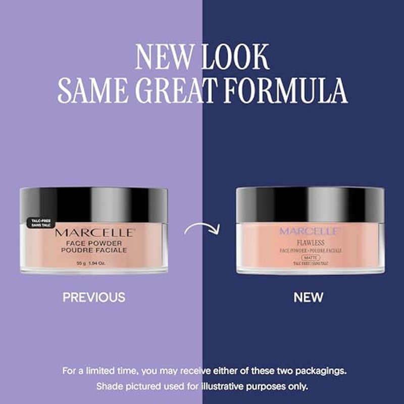 Marcelle Loose Setting Face Powder, Medium Translucent, Talc-Free, Mattifying, Natural & Smooth Finish, Flawless Complexion, Long-Lasting, Hypoallergenic, Fragrance-Free, Cruelty-Free, 1.94 Oz.