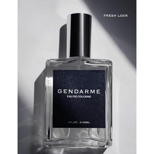 Gendarme Eau De Cologne 4 oz. Spray for Men - Crisp, Clean, Fresh Notes of Citrus, Bergamot, Verbena, Jasmine, Thyme, Lavandin, Lilac, Tonka Bean, Hint of Aged Leather