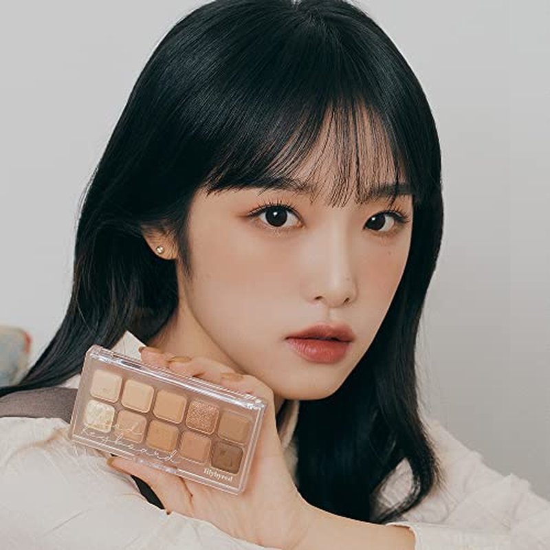 lilybyred Mood keyboard eyeshadow palette | Soft neutral ash color, Long-Wearing, glitter, Clear watercolor | Palette With Easy Color Matching For All | K-beauty (01#Ash Cinnamon)