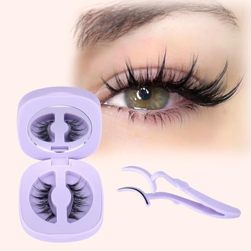 ALICE Magnetic Eyelashes without Eyeliner Natural Reusable Magnetic Lashes Kit with Applicator Anime No Glue Needed Lashes 1 Pairs Manga Magnetic Eyelashes Kit