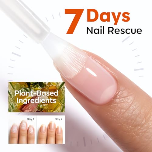 modelones Nail Strengthener and Growth Scented Nail Repair for Damaged Nails 3-in-1 Nail Hardener Extra Strong and Growth Repair Mode Gifts for Women 13.5ml 0.46 Fl Oz