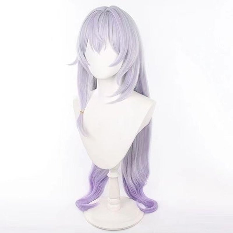 Gorgewg for Black Swan HSR Cosplay Wig Star Rail Long Straight Purple Roleplay Costume Wigs Synthetic Hair for Women