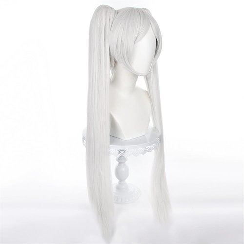 Mystylecos Frieren at the Funeral Frieren wig Cosplay Heat Resistant Synthetic Halloween Theme Party Cosplay Wigs with Free Wig Caps