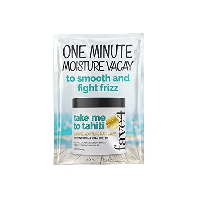 fave4 hair Take Me to Tahiti Hair Mask with Monoi Oil, Nourish Damaged Hair in One Minute, 5 fl oz