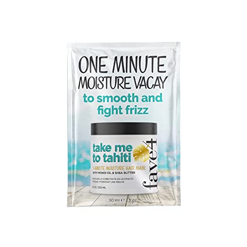 fave4 hair Take Me to Tahiti Hair Mask with Monoi Oil, Nourish Damaged Hair in One Minute, 5 fl oz