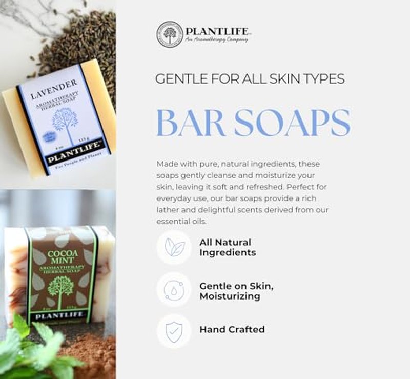 Plantlife Cedarwood Bar Soap - Moisturizing and Soothing Soap for Your Skin - Hand Crafted Using Plant-Based Ingredients - Made in California 4oz Bar