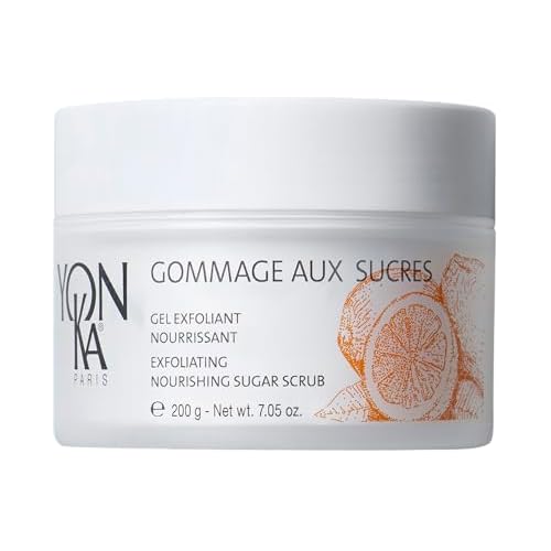 Yon-Ka Mandarin Sugar Scrub | Exfoliating Body Scrub with Brown Sugar and Sunflower Oil | Gentle Natural Ingredients Hydrate and Moisturize Dry Skin | Sweet Orange and Citrus Scent | 7.05 oz