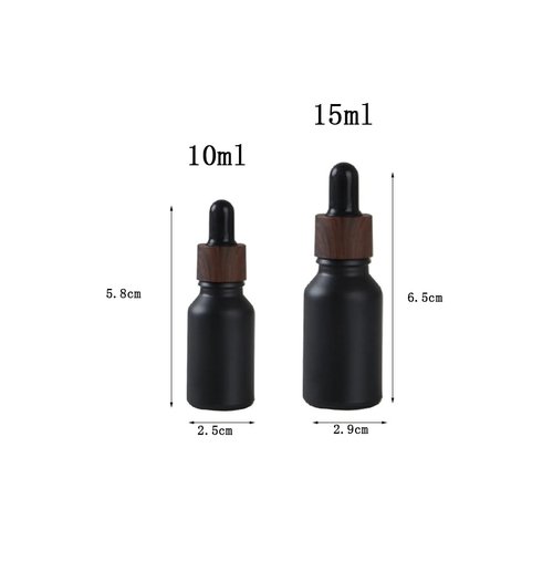 YORROR 10 Pack 10ml Thick Glass Dropper Bottle,Black Empty Refillable Travels Oils Dropper Bottle for Essential Oils,Aromatherapy,Perfume,Cosmetic, Laboratory