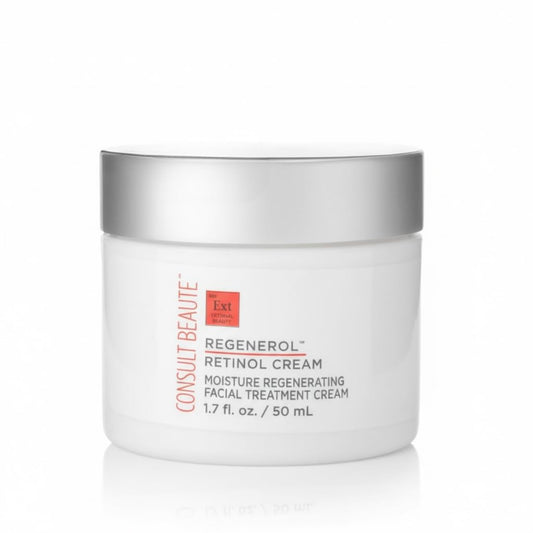 Consult Beaute - Regenerol Retinol Face Cream - Moisture Rich Regenerating Facial Daily Treatment Cream - Visibly Reduce Appearance of Fine Lines and Wrinkles - 1.7 oz.
