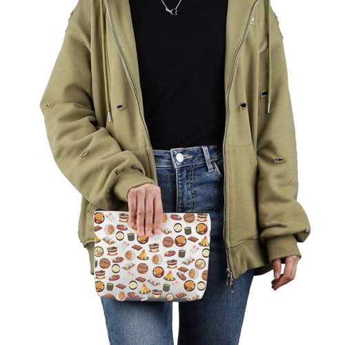 VAMSII Japan Lover Gift Japan Food Design Makeup Bag Japanese Cuisine Cosmetic Bag Japan Culture Lover Gift Japan Trip Gift (Japan Food Design M)