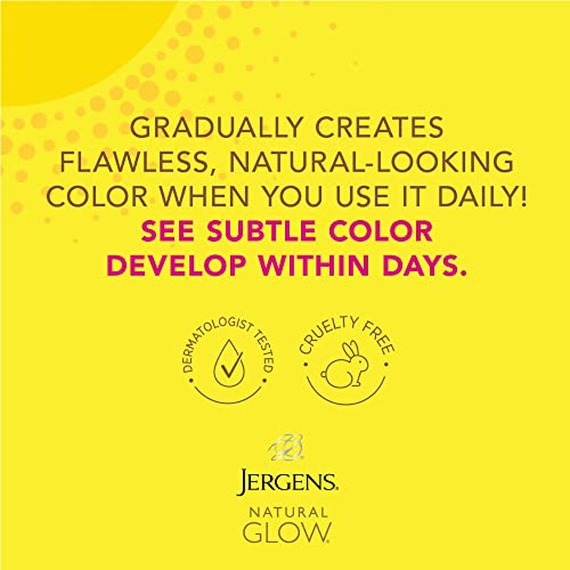 Jergens Natural Glow Gradual Glow, Daily Moisturizer +Firming and Face Moisturizer with SPF 20, Fair to Medium