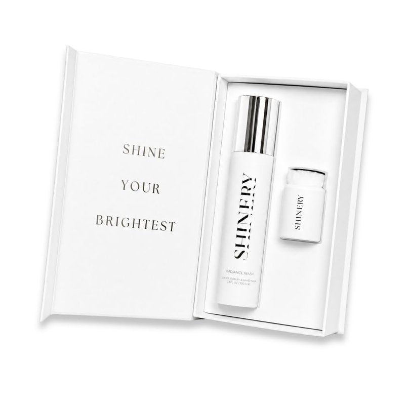 Shinery Jewelry Cleaning Gift Set, Engagement Gift, Bridal Shower Gift, Wedding Gift for Bride, Jewelry Cleaner & Brush Set, for Her