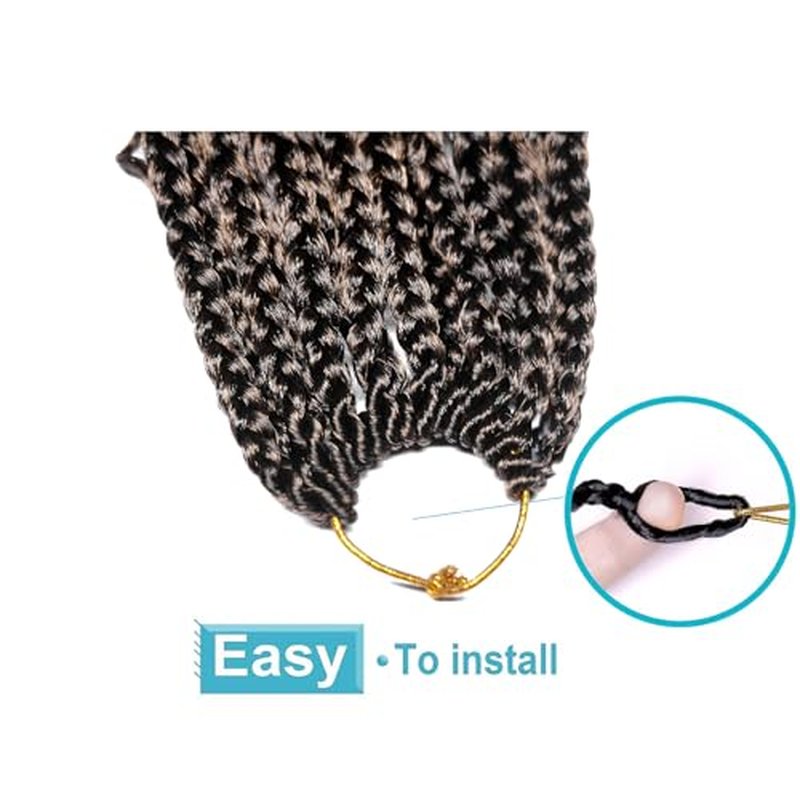 Goddess Box Braids Crochet Hair With Curly Ends 8 Packs-12Inch 1B/27 Crochet Hair for Black Women Bohomian Crochet Box Braids (1b/27, 12inch)