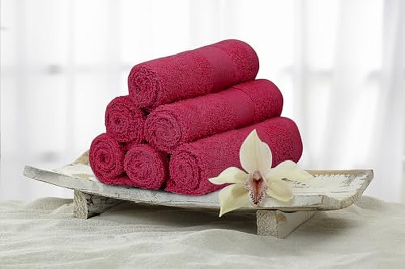 Premium Wash Cloths Pack of 12 (13" x 13" Inches)- 100% Combed Ring Spun Cotton WashCloth - Luxury Washcloths – Ultra Soft Face Towels - Highly Absorbent Wash Cloth for Face (Grey) (Raspberry)