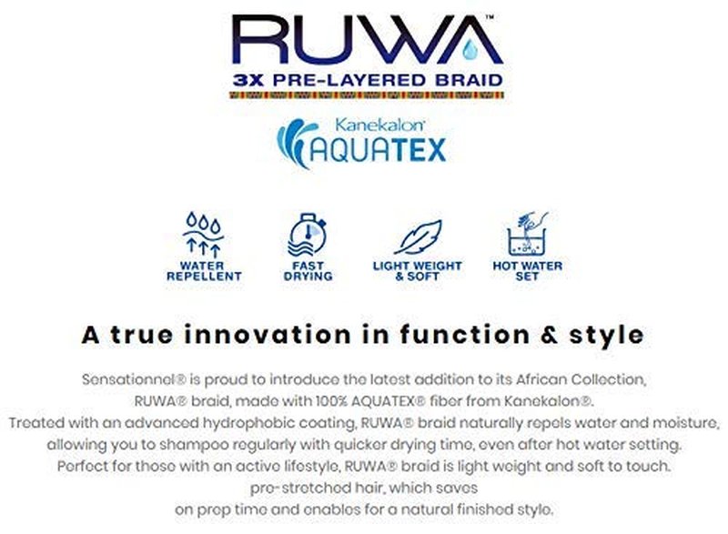 Sensationnel Synthetic Hair Braids X-Pression 3X RUWA PRE-STRETCHED Braid 24" (3 Pack, 2)