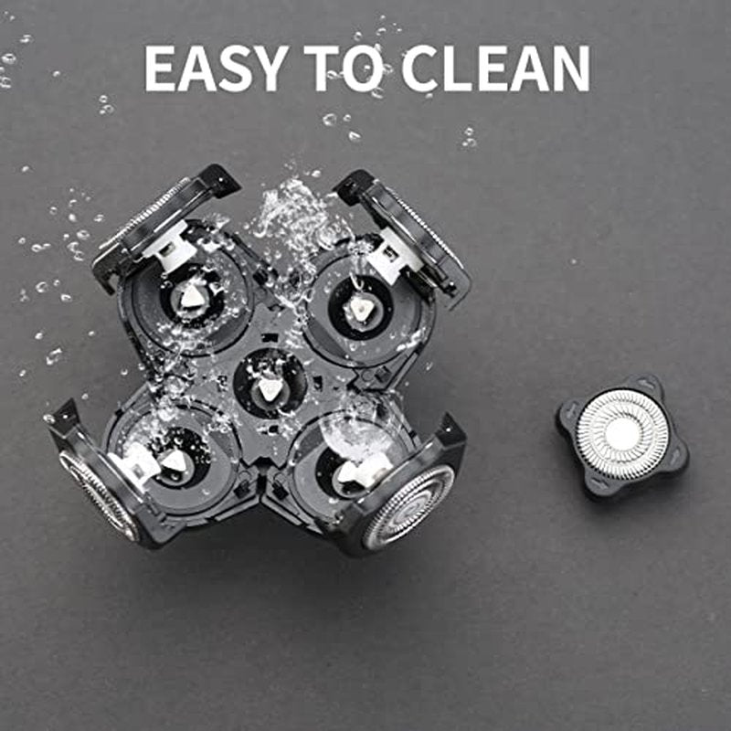 HONTEC 5 Blades Head Shaver Replacement Heads Electric Shaver Head Shaver Universal Replacement Blade Electric Razor Shaver Head (5D Black)
