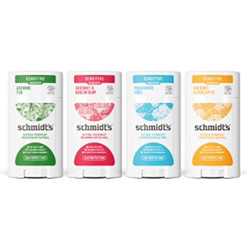 Schmidt's Aluminum Free Natural Deodorant for Women and Men, Coconut & Kaolin Clay for Sensitive Skin with 24 Hour Odor Protection, Certified Natural, Vegan, Cruelty Free, 3.25 oz