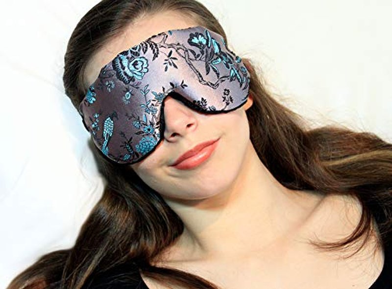 Candi Andi Handmade Opulence Yoga Eye Mask Pillow - Weighted Flaxseed Fill, Unscented, Satin & Velvet, Adjustable Strap - Ideal for Meditation & Restful Sleep -Ruby Red - TEMF-RD