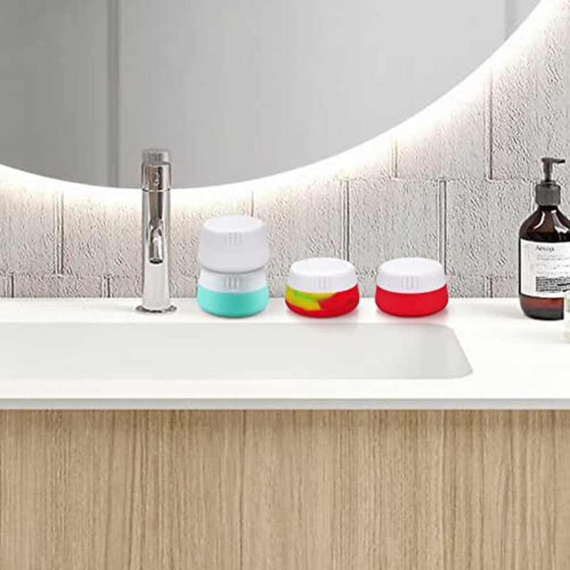 Cosywell Small Travel Containers Plastic Travel Jars for Creams TSA Approved Refillable Cosmetic Containers Leak-proof Travel Size Containers with Lid for Lotion Makeup Cosmetics 6 Pieces