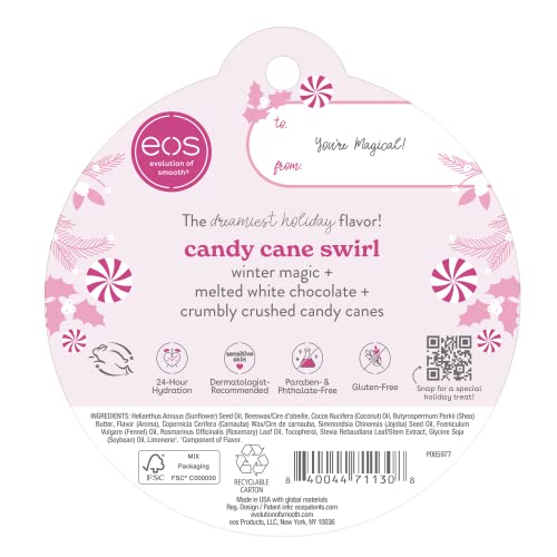 EOS Limited Edition Holiday Lip Balm, Raspberry Cloud & Blackberry Bellini, All-Day Moisture, Made for Sensitive Skin, 0.14 oz, 2-Pack, Clear