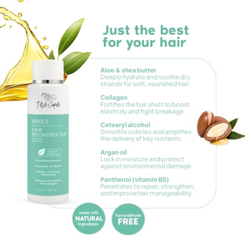 I Belli Capelli Venice Smoothing Keratin Kit, Keratin Hair Treatment Straightening Set- Keratina Para Alisar El Pelo Sin Formol - Paso Unico & Hair Mask for Silky Soft Hair (500g)- (Pack of 2)