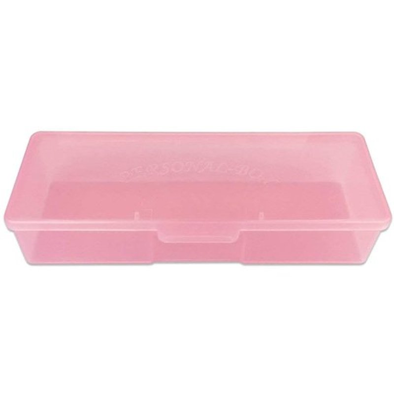 Beauticom Personal Box Storage Case for Professional Manicurist Nails Pedicure (Large Size) (4 Pieces, PINK)